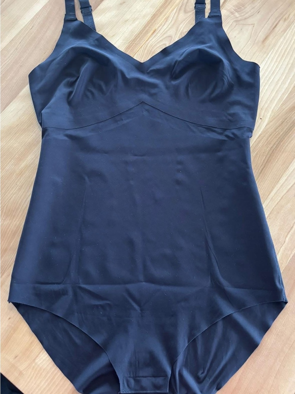 Sleek Black Bodyforming Bodysuit Top